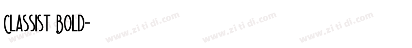 Classist Bold字体转换